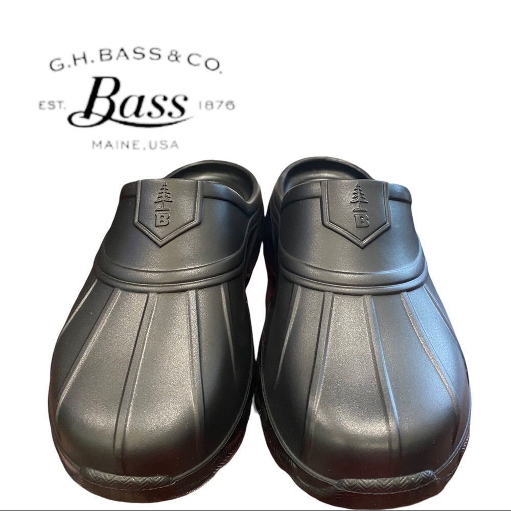 NEW G.H. Bass & Co. Women's Black Slide Field Mules Clogs - Picture 4 of 7